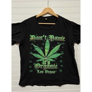 Don’t Panic weed graphic tee